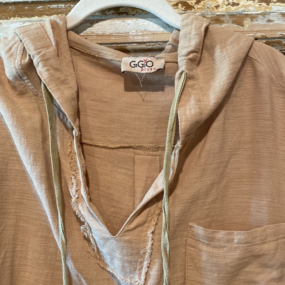 GIGI C Tan Hoodie Sweatshirt - Picture 2 of 4